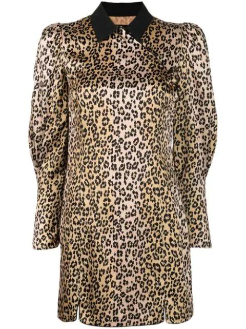 leopard-print mini dress by DE LA VALI