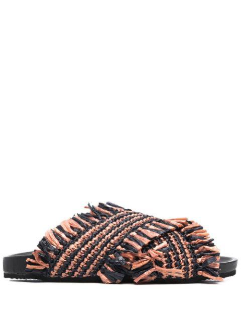 braided crossover-strap 20mm sandals by DE SIENA SHOES