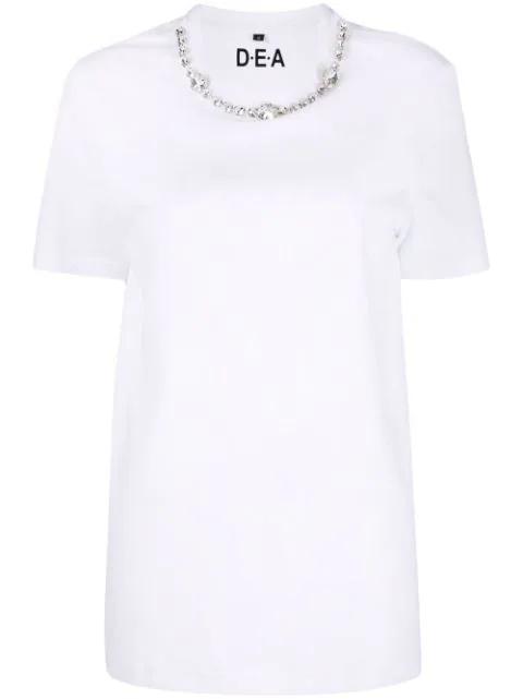 crystal-embellished cotton T-shirt by DEA
