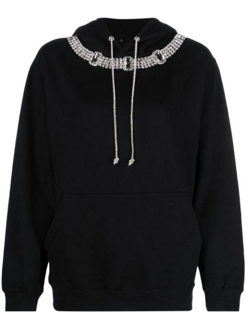 crystal-embellished hoodie by DEA