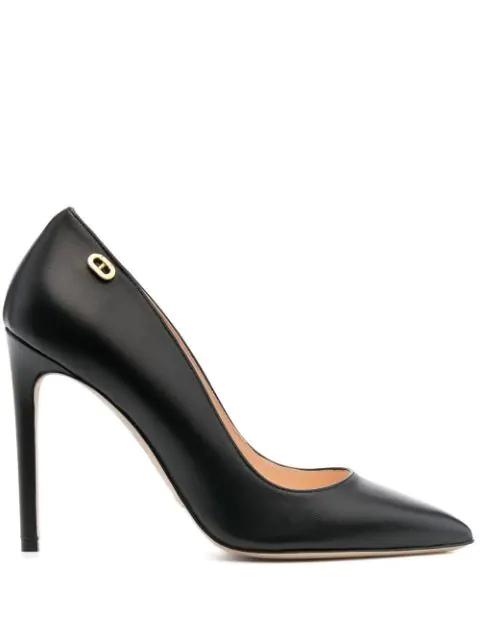 logo-plaque pointed-toe pumps by DEE OCLEPPO