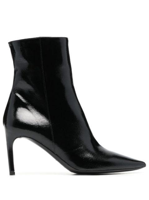 80mm pointed-toe ankle boots by DEL CARLO