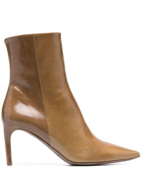80mm pointed-toe ankle boots by DEL CARLO