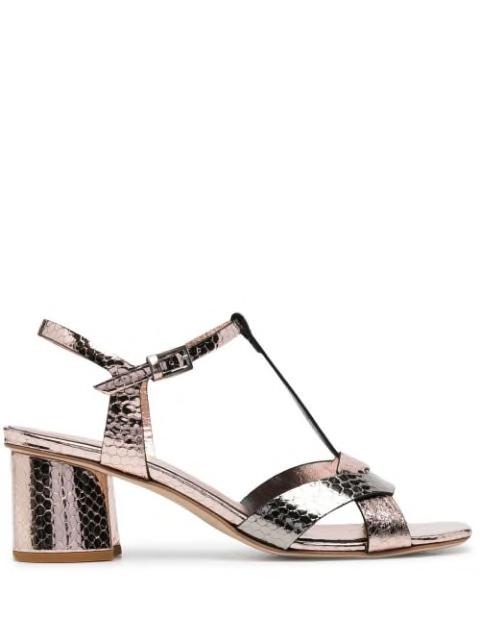 Viper snakeskin-effect sandals by DEL CARLO