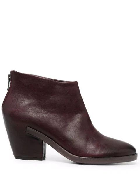 leather ankle boots by DEL CARLO
