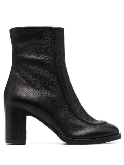 pebbled ankle boots by DEL CARLO