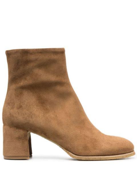 suede 60mm ankle boots by DEL CARLO