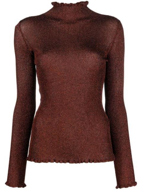roll neck fitted jumper by DEL CORE