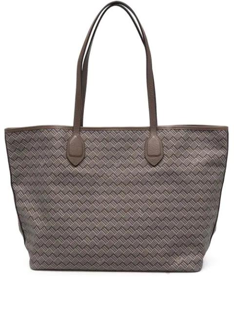 monogram-print leather tote by DELAGE