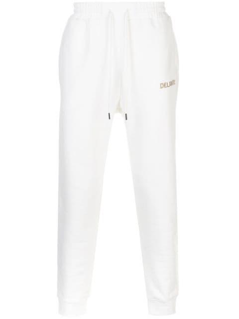 logo embroidered track pants by DELANTIC