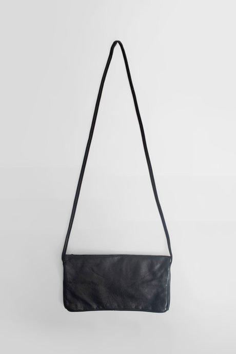Black Leather Shoulder Bag by DELLE COSE