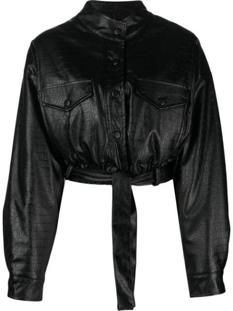 front-tie cropped jacket by DEPENDANCE