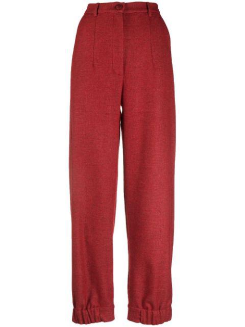 high-waisted straight-leg trousers by DEPENDANCE