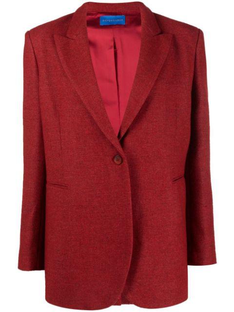single-breasted wool-blend blazer by DEPENDANCE