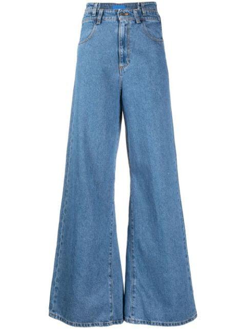 wide-leg flared jeans by DEPENDANCE