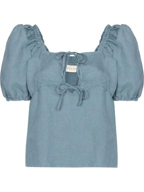 Amélie linen blouse by DES SEN
