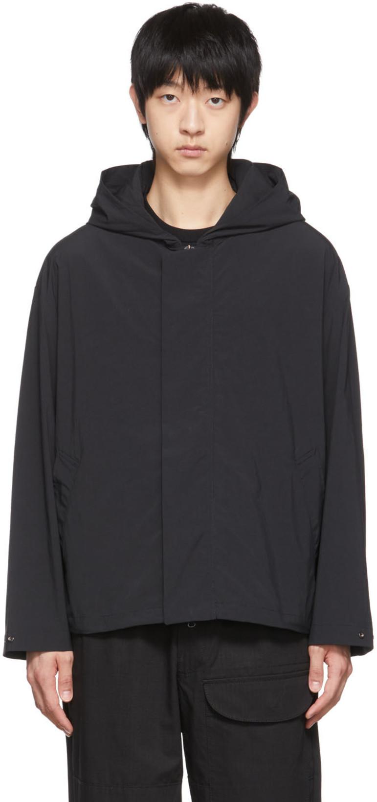 Black Polyester Jacket by DESCENTE A LL TE RR AI N