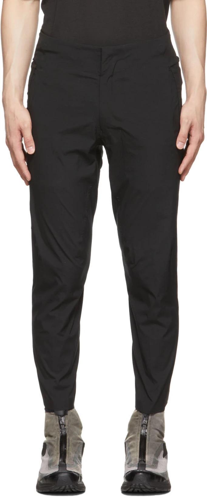 Black Polyester Trousers by DESCENTE A LL TE RR AI N