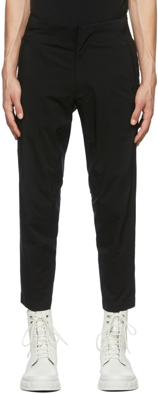 Black Relaxed Fit Tapered Pants by DESCENTE A LL TE RR AI N