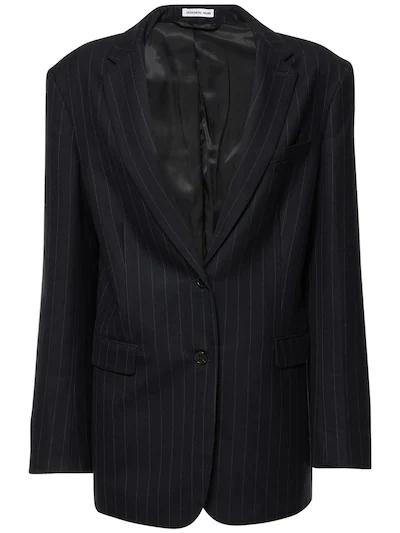 Kensington wool blend pinstriped blazer by DESIGNERS REMIX