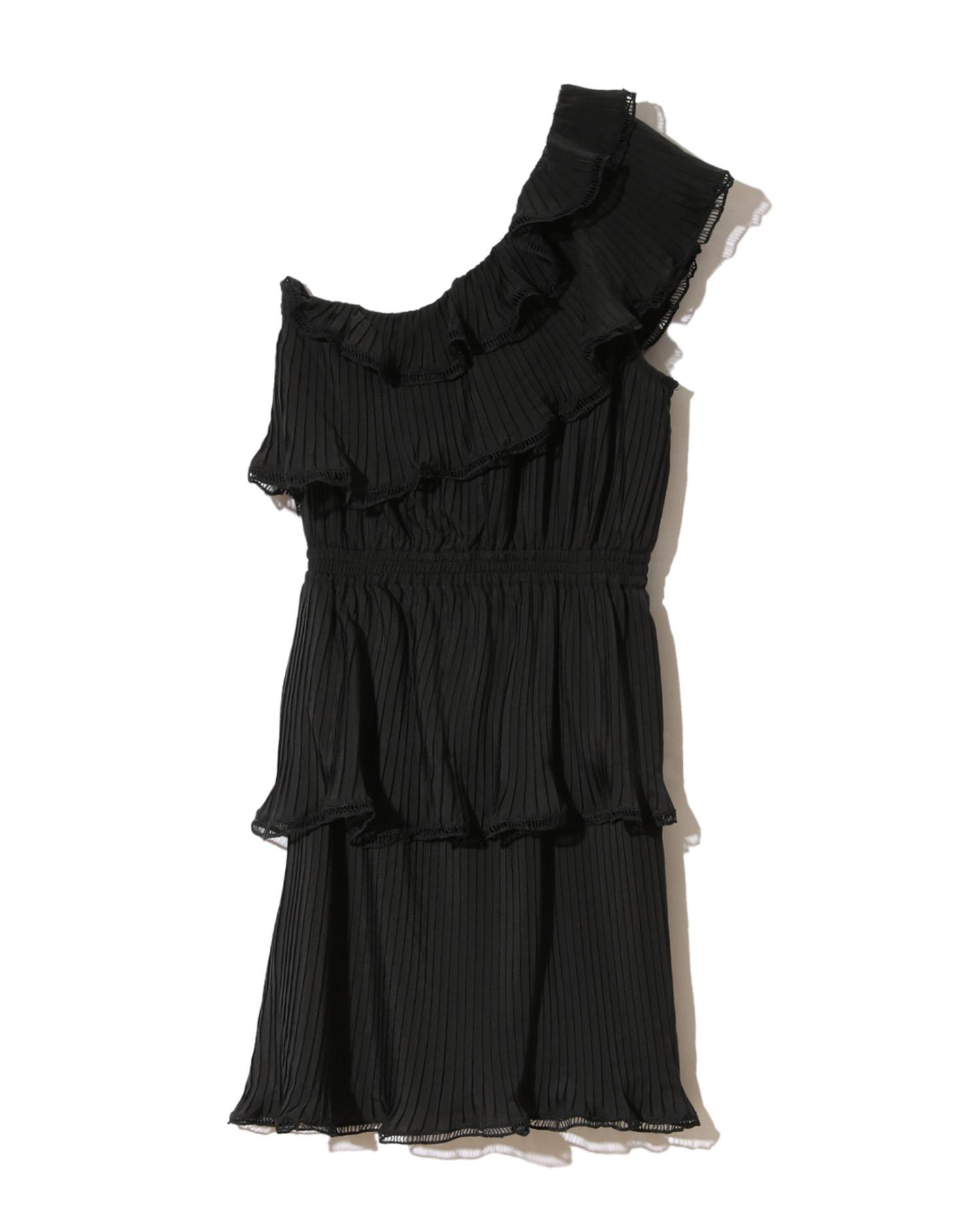 One-shoulder pleated dress by DESIGNERS REMIX