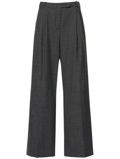 Oxford tailored tweed wide leg pants by DESIGNERS REMIX