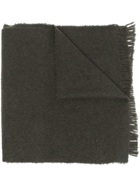 logo-patch fine-knit scarf by DESTIN