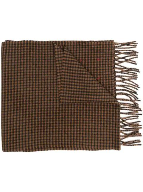 wool-blend check-pattern scarf by DESTIN