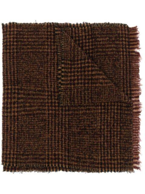 woven check-pattern scarf by DESTIN