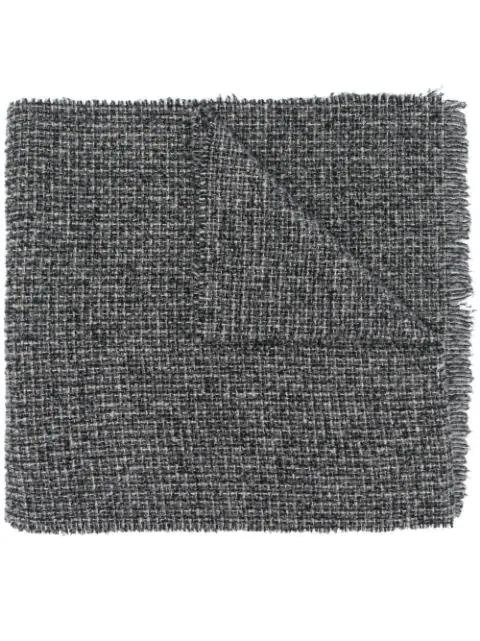 woven frayed-edge scarf by DESTIN