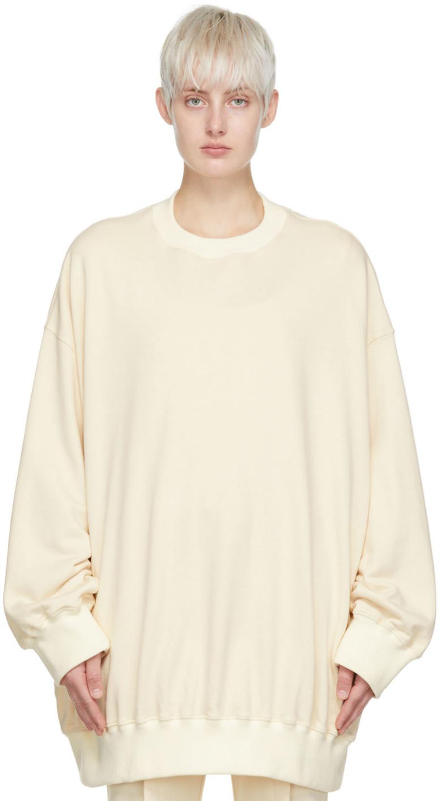 Beige Cotton Sweatshirt by DETERM;