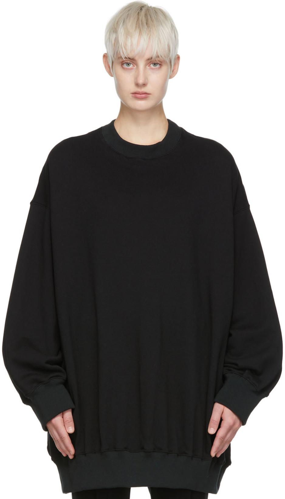 Black Cotton Sweatshirt by DETERM;