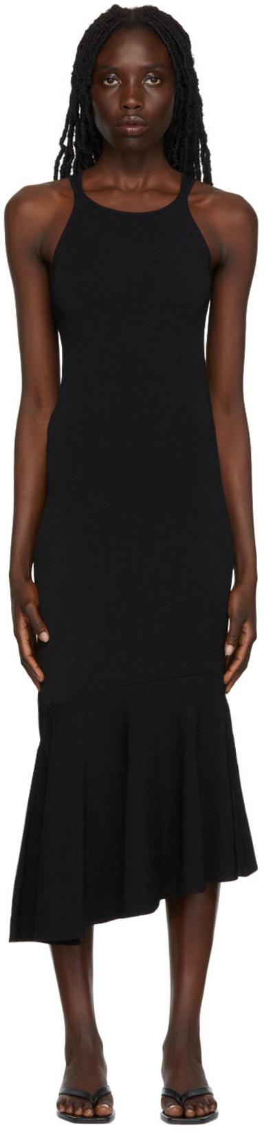 Black Charlize Midi Dress by DEVEAUX NEW YORK