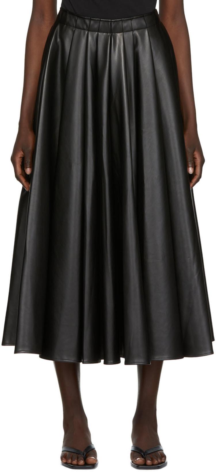 Black Sienna Midi Skirt by DEVEAUX NEW YORK