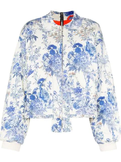 floral-print bomber jacket by (DI)VISION