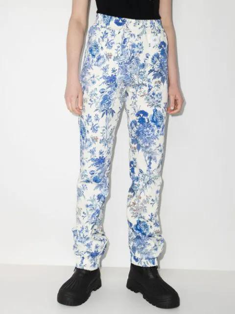 floral-print track pants by (DI)VISION