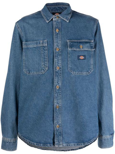 contrast-stitch denim shirt by DICKIES CONSTRUCT