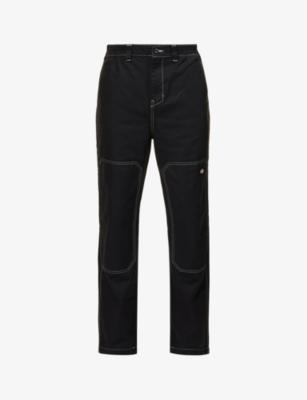 Florala contrast-stitching straight mid-rise cotton trousers by DICKIES