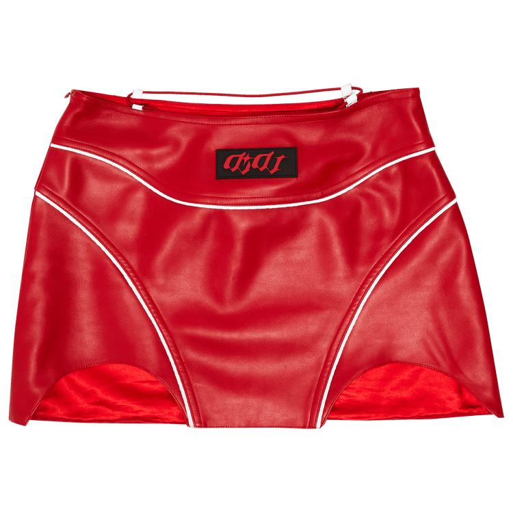 DIDU Leather Skirt 'Red' by DIDU