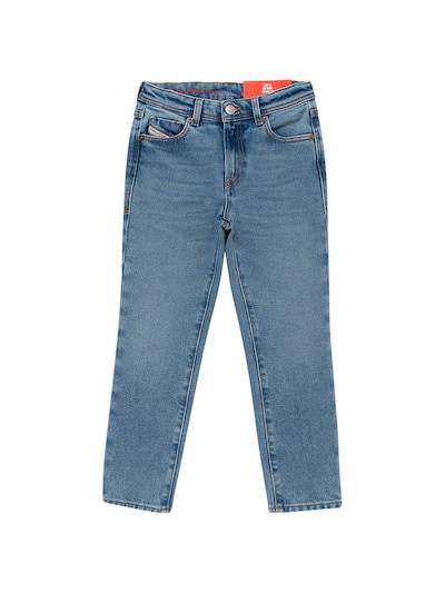 Washed cotton denim jeans by DIESEL KIDS