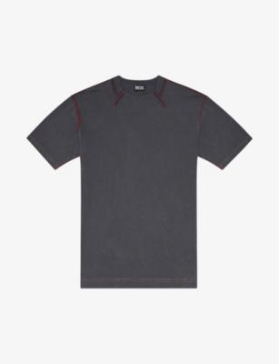 T-Volock stitch-detail cotton T-shirt by DIESEL