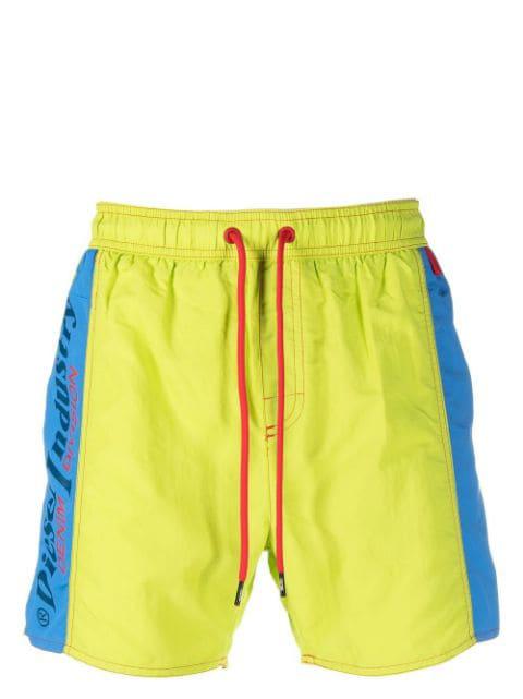 contrast-panel swim shorts by DIESEL