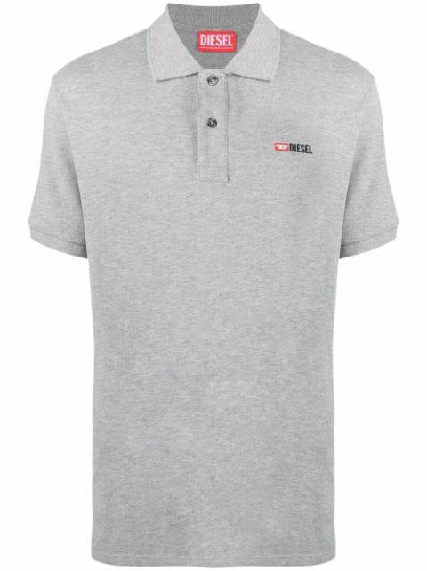 logo-print short-sleeve polo shirt by DIESEL