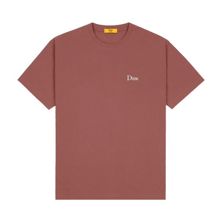 Dime Classic Small Logo T-Shirt 'Washed Maroon' by DIME