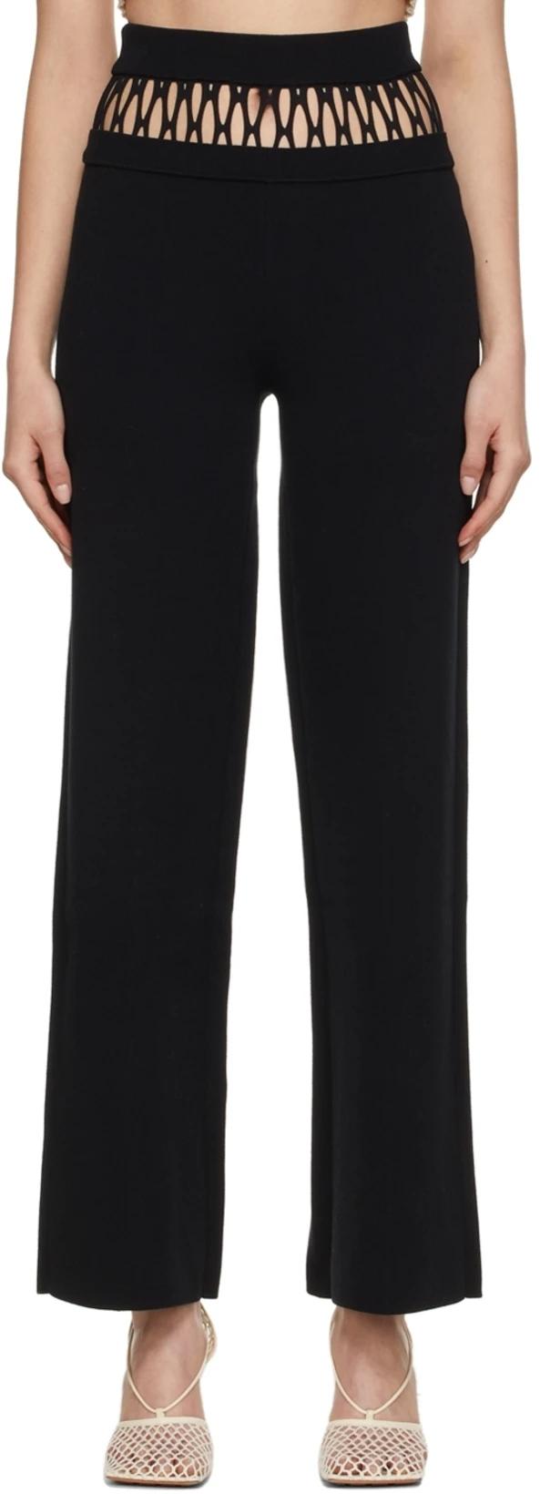 Black Mesh Trousers by DION LEE
