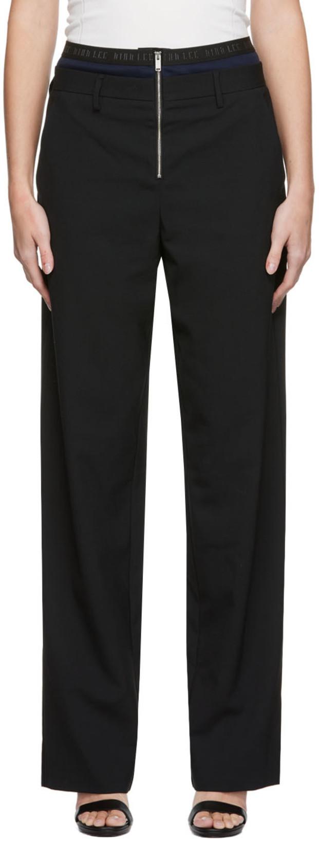 SSENSE EXCLUSIVE Black Layered Trousers by DION LEE