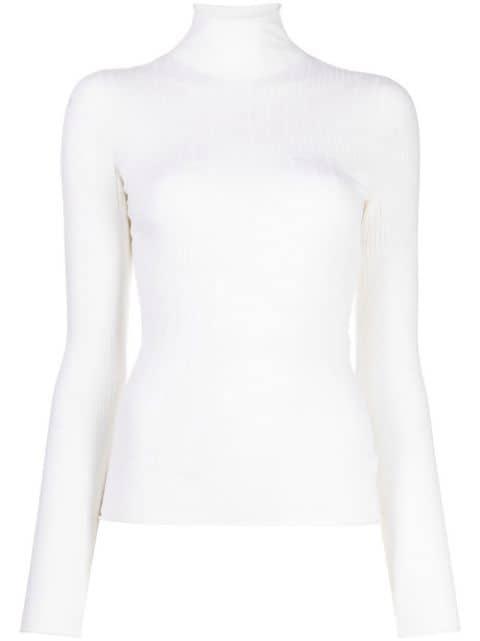 intarsia-knit ribbed jumper by DION LEE