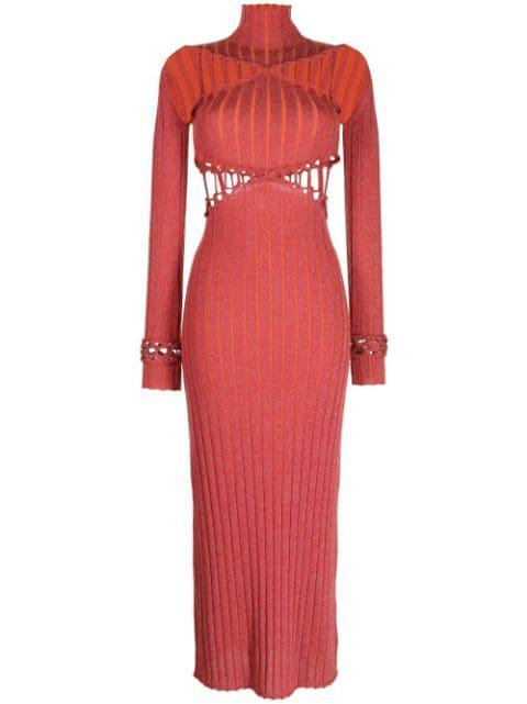 x Braid reflective dress by DION LEE