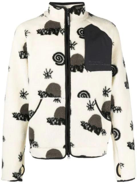 graphic-print fleece jacket by DISTRICT VISION
