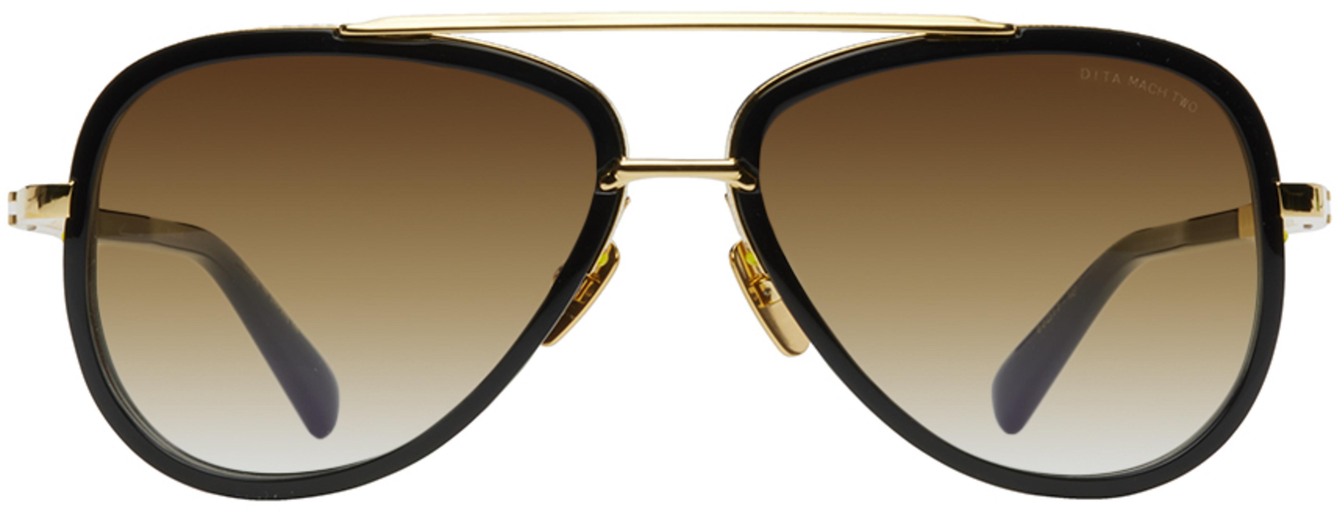 Black & Gold Mach Two Sunglasses by DITA